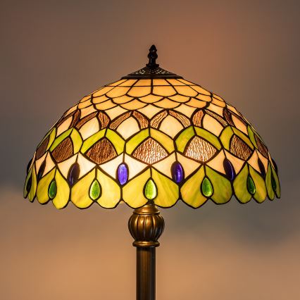 Brilagi - Tiffany vitrážová stojací lampa MARGARET 2xE27/60W/230V