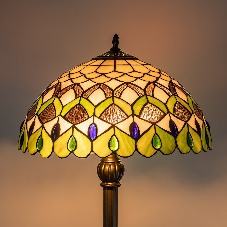 Brilagi - Tiffany vitrážová stojací lampa MARGARET 2xE27/60W/230V