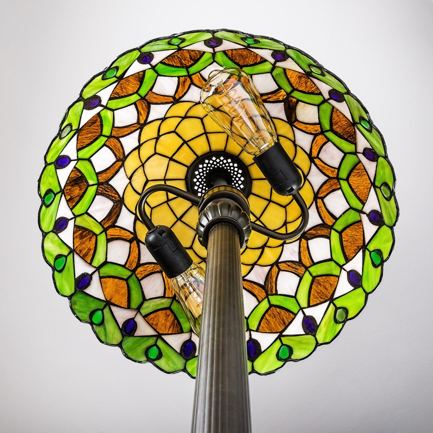 Brilagi - Tiffany vitrážová stojací lampa MARGARET 2xE27/60W/230V