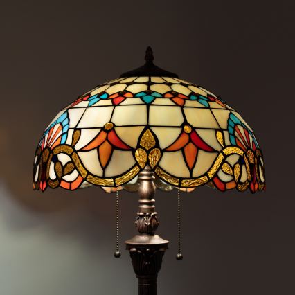Brilagi - Tiffany vitrážová stojací lampa MIRABELLA 2xE27/60W/230V