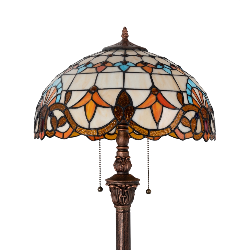 Brilagi - Tiffany vitrážová stojací lampa MIRABELLA 2xE27/60W/230V