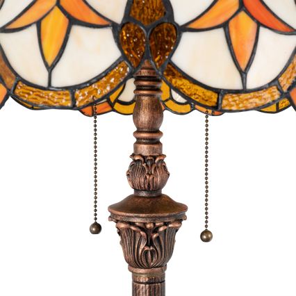Brilagi - Tiffany vitrážová stojací lampa MIRABELLA 2xE27/60W/230V