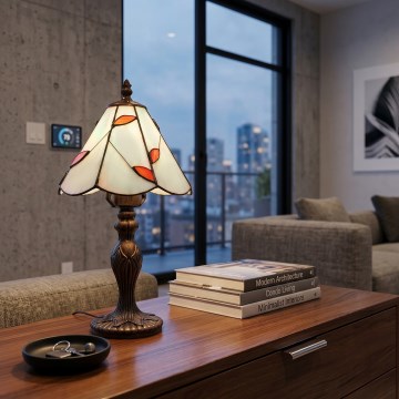 Brilagi - Tiffany vitrážová stolní lampa FOLIA 1xE27/60W/230V
