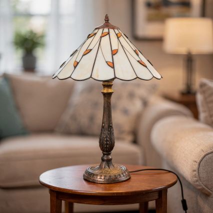 BRILAGI - Tiffany vitrážová stolní lampa FOLIA 1xE27/60W/230V