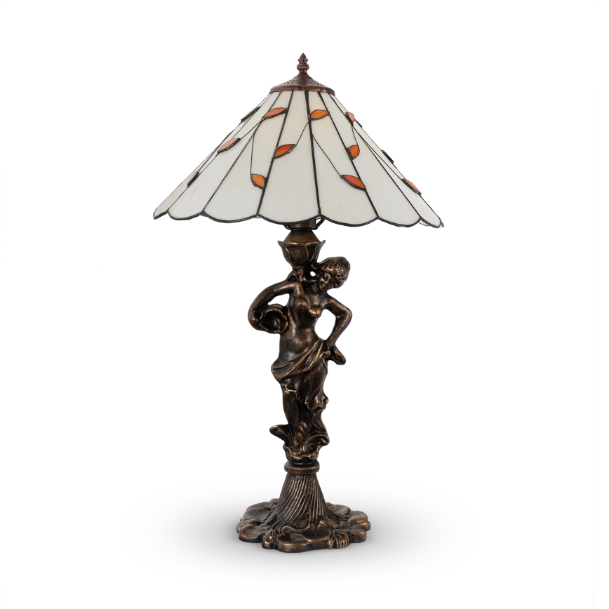 Brilagi - Tiffany vitrážová stolní lampa FOLIA 1xE27/60W/230V
