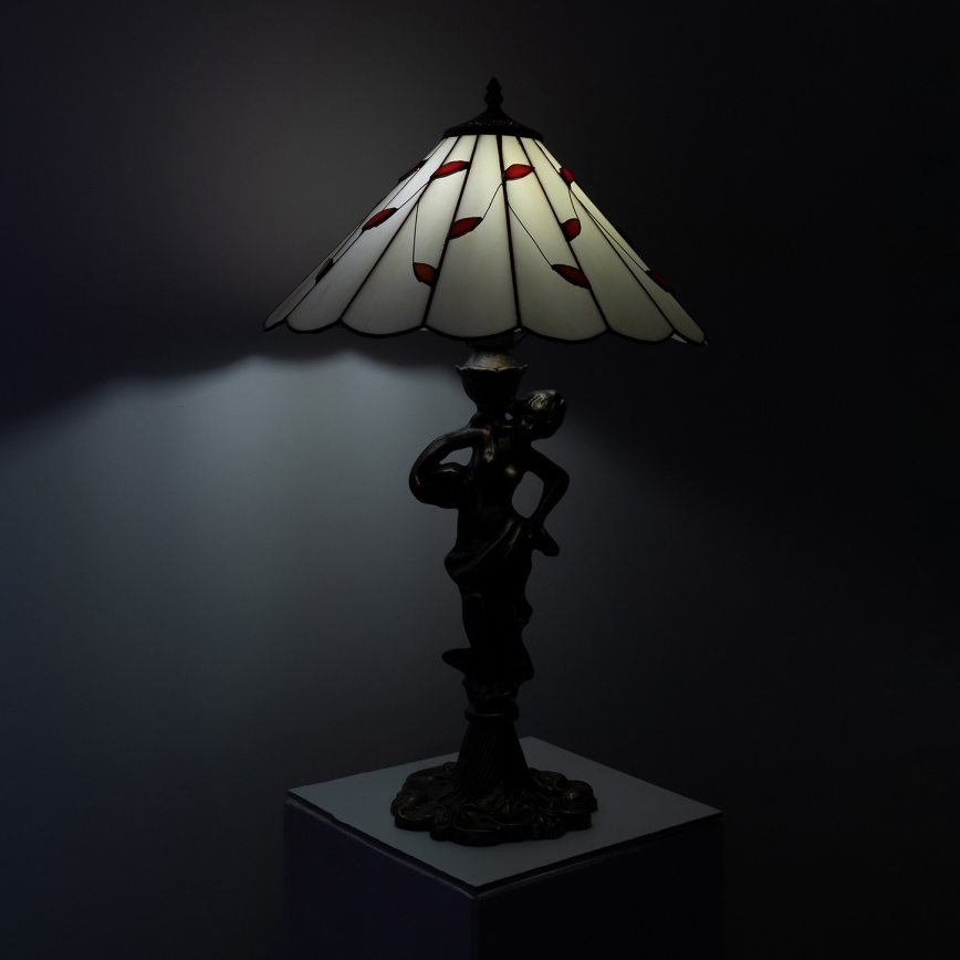 Brilagi - Tiffany vitrážová stolní lampa FOLIA 1xE27/60W/230V