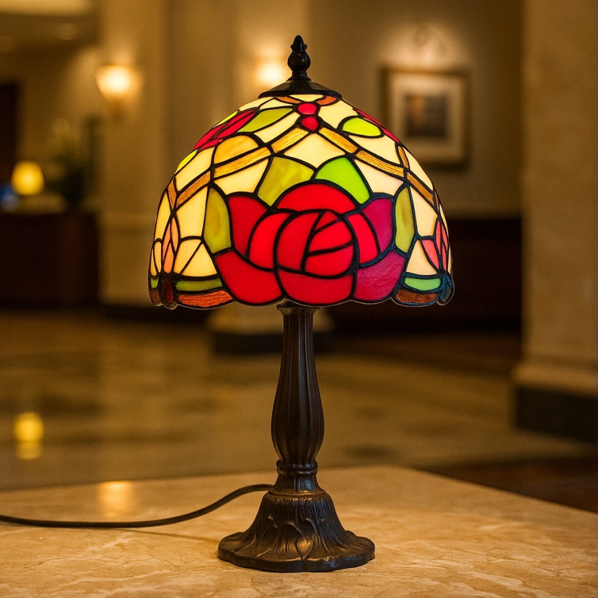 Brilagi - Tiffany vitrážová stolní lampa GARLAN 1xE14/40W/230V