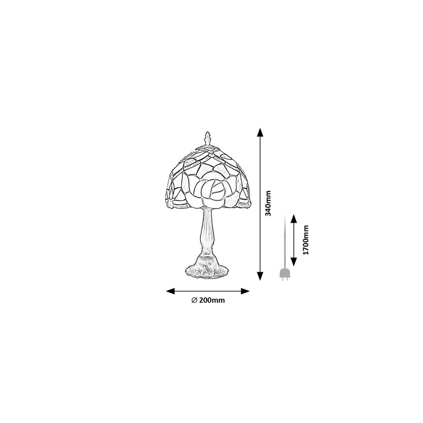 Brilagi - Tiffany vitrážová stolní lampa GARLAN 1xE14/40W/230V