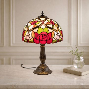 Brilagi - Tiffany vitrážová stolní lampa GARLAN 1xE27/40W/230V