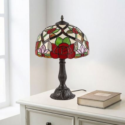 Brilagi - Tiffany vitrážová stolní lampa GARLAN 1xE27/40W/230V