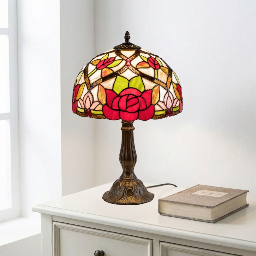 Brilagi - Tiffany vitrážová stolní lampa GARLAN 1xE27/40W/230V