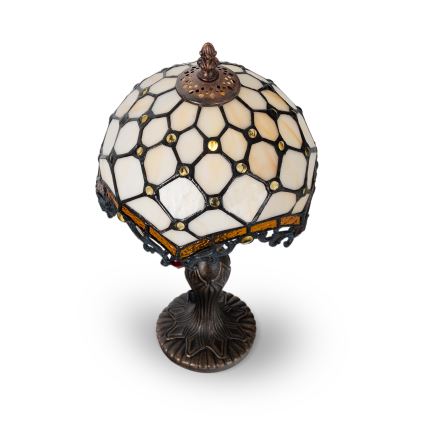 Brilagi - Tiffany vitrážová stolní lampa IVORY 1xE27/60W/230V