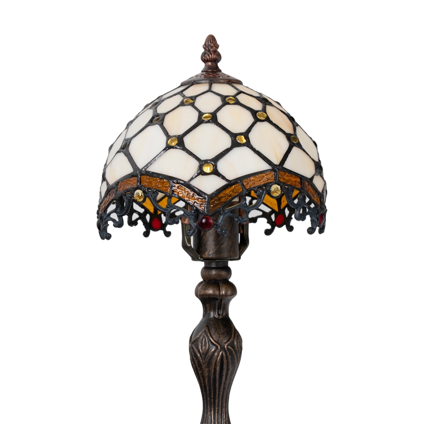 Brilagi - Tiffany vitrážová stolní lampa IVORY 1xE27/60W/230V