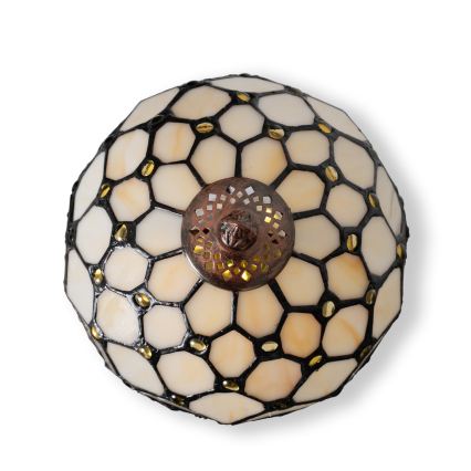 Brilagi - Tiffany vitrážová stolní lampa IVORY 1xE27/60W/230V