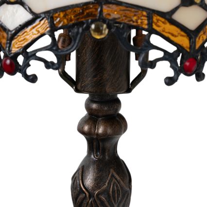 Brilagi - Tiffany vitrážová stolní lampa IVORY 1xE27/60W/230V