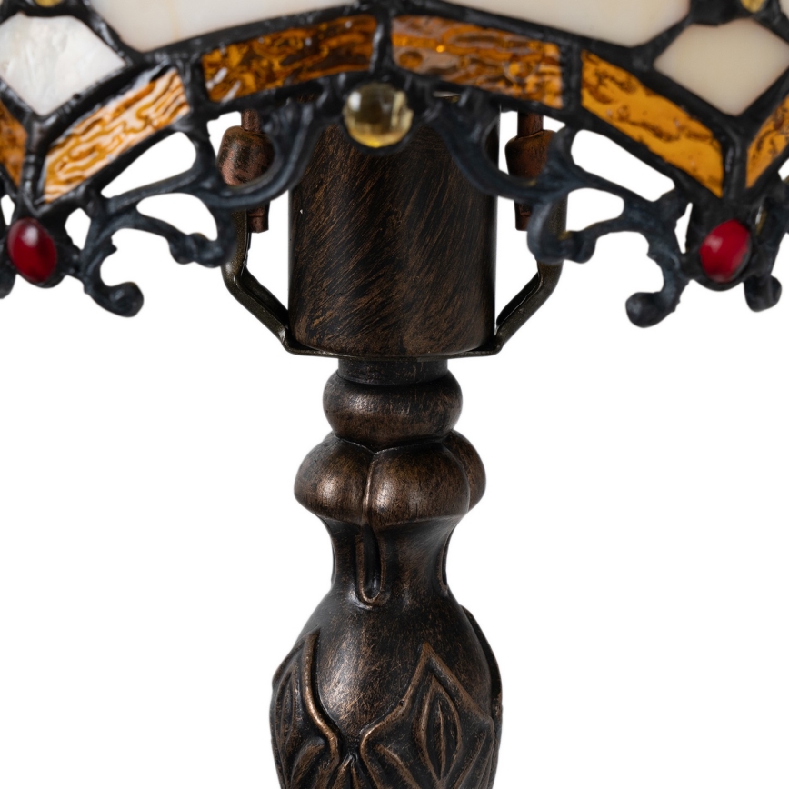 Brilagi - Tiffany vitrážová stolní lampa IVORY 1xE27/60W/230V
