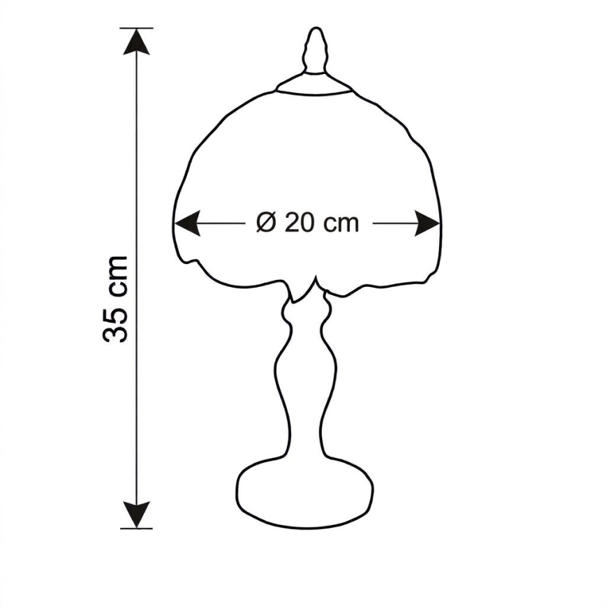 BRILAGI - Tiffany vitrážová stolní lampa IVORY SMOOTH 1xE27/60W/230V