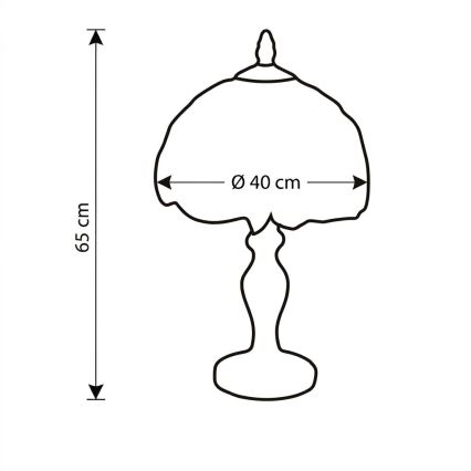 BRILAGI - Tiffany vitrážová stolní lampa IVORY SMOOTH 1xE27/60W/230V