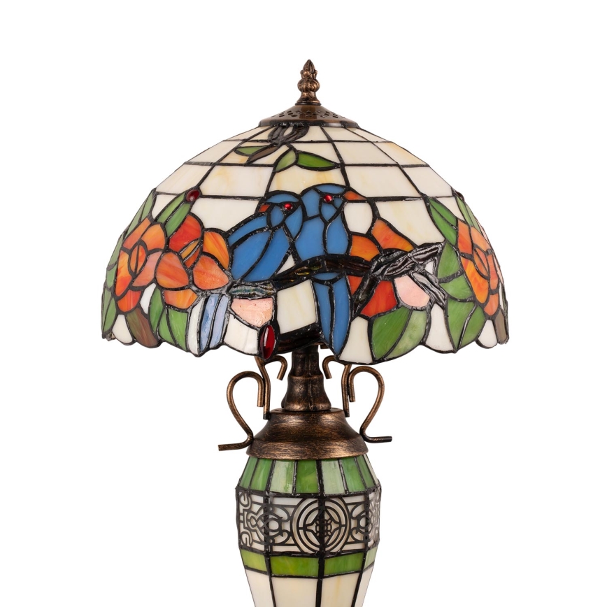 Brilagi - Tiffany vitrážová stolní lampa JUNGLE 1xE27/60W/230V + 1xE14/40W