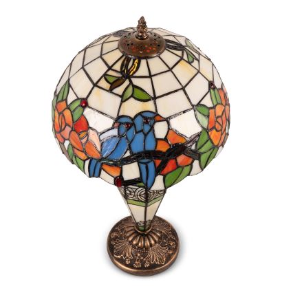 Brilagi - Tiffany vitrážová stolní lampa JUNGLE 1xE27/60W/230V + 1xE14/40W