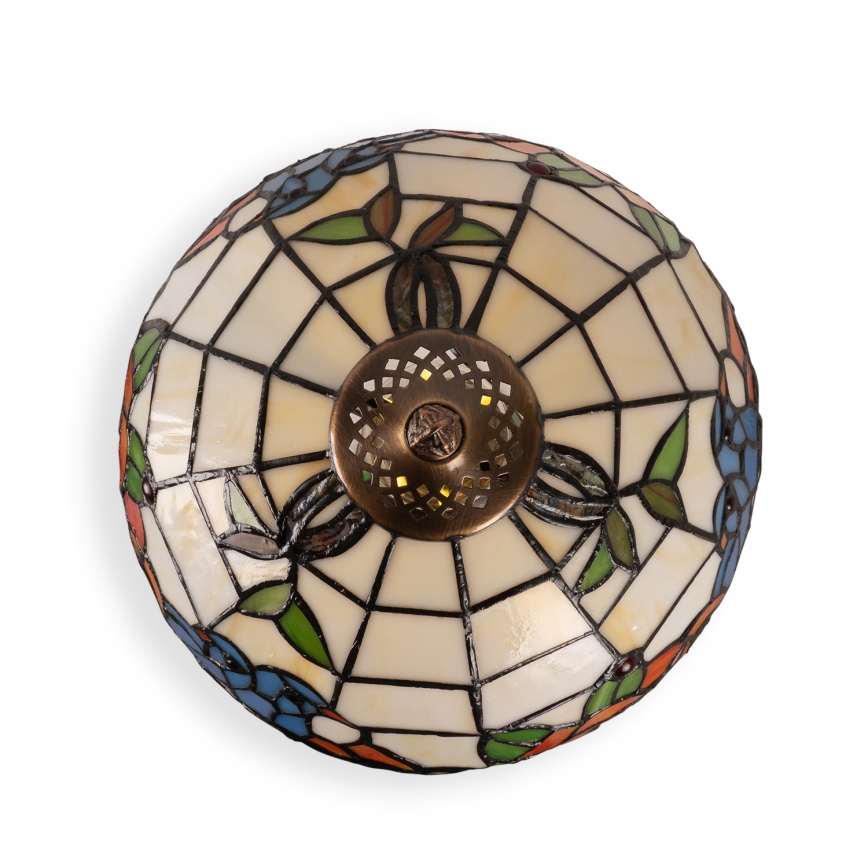 Brilagi - Tiffany vitrážová stolní lampa JUNGLE 1xE27/60W/230V + 1xE14/40W