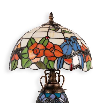Brilagi - Tiffany vitrážová stolní lampa JUNGLE 1xE27/60W/230V + 1xE14/40W
