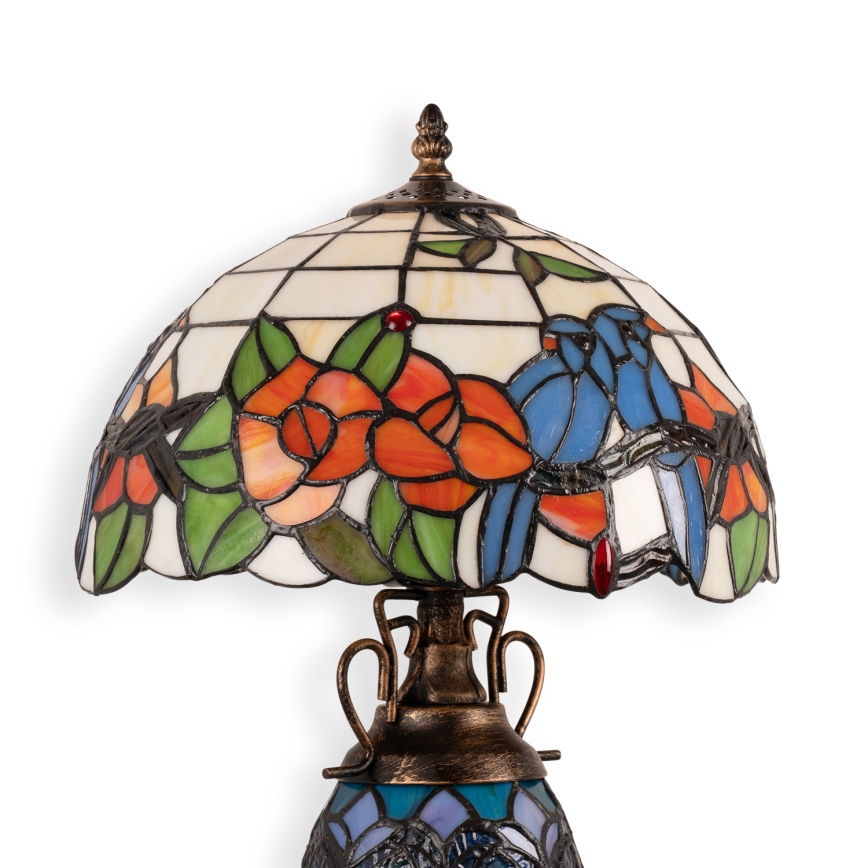 Brilagi - Tiffany vitrážová stolní lampa JUNGLE 1xE27/60W/230V + 1xE14/40W