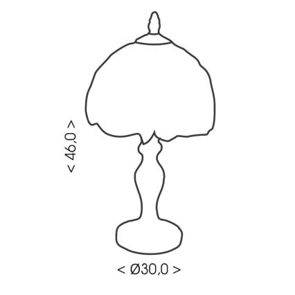 Brilagi - Tiffany vitrážová stolní lampa JUNGLE 1xE27/60W/230V