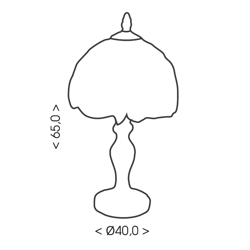 Brilagi - Tiffany vitrážová stolní lampa JUNGLE 1xE27/60W/230V