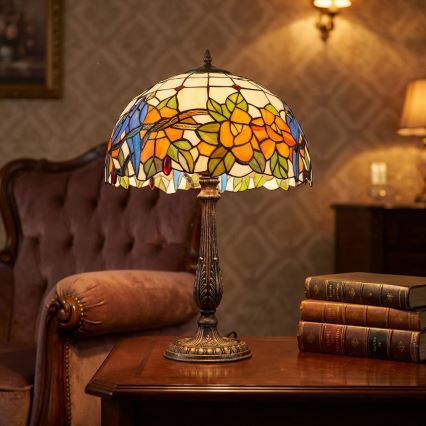 Brilagi - Tiffany vitrážová stolní lampa JUNGLE 2xE27/60W/230V