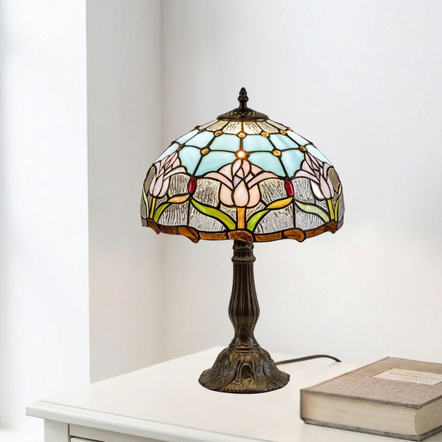 Brilagi - Tiffany vitrážová stolní lampa LORAS 1xE27/40W/230V