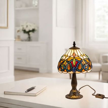 Brilagi - Tiffany vitrážová stolní lampa LUISA 1xE14/40W/230V