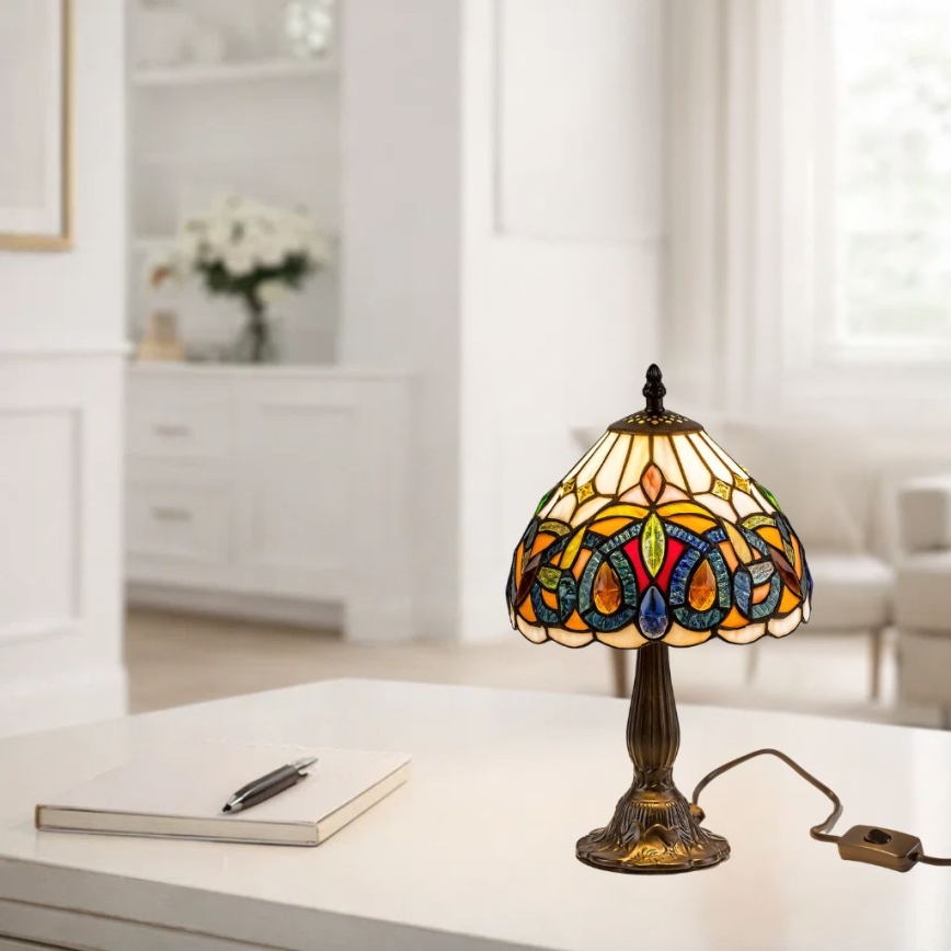 Brilagi - Tiffany vitrážová stolní lampa LUISA 1xE14/40W/230V