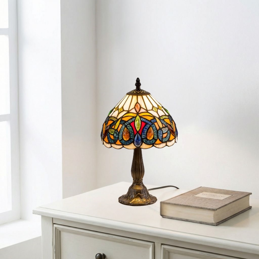 Brilagi - Tiffany vitrážová stolní lampa LUISA 1xE14/40W/230V