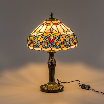 Brilagi - Tiffany vitrážová stolní lampa LUISA 1xE27/40W/230V
