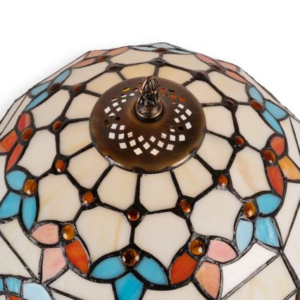 Brilagi - Tiffany vitrážová stolní lampa MIRABELLA 1xE27/60W/230V + 1xE14/40W