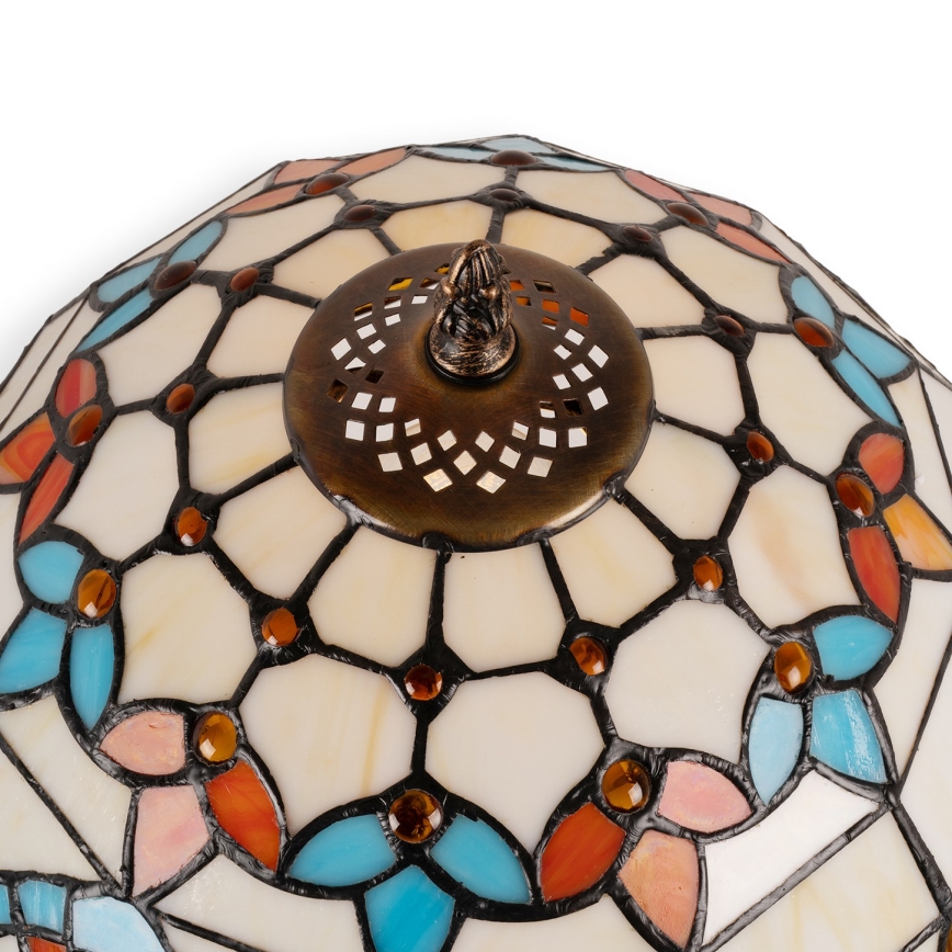 Brilagi - Tiffany vitrážová stolní lampa MIRABELLA 1xE27/60W/230V + 1xE14/40W