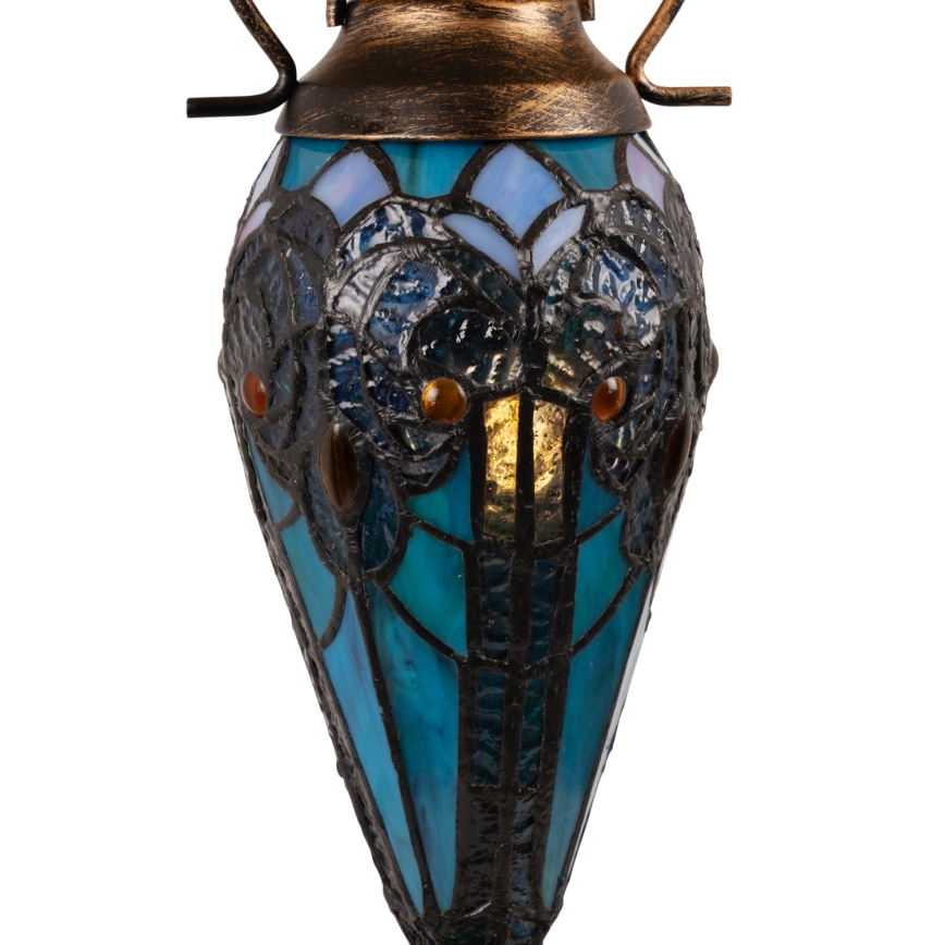 Brilagi - Tiffany vitrážová stolní lampa MIRABELLA 1xE27/60W/230V + 1xE14/40W