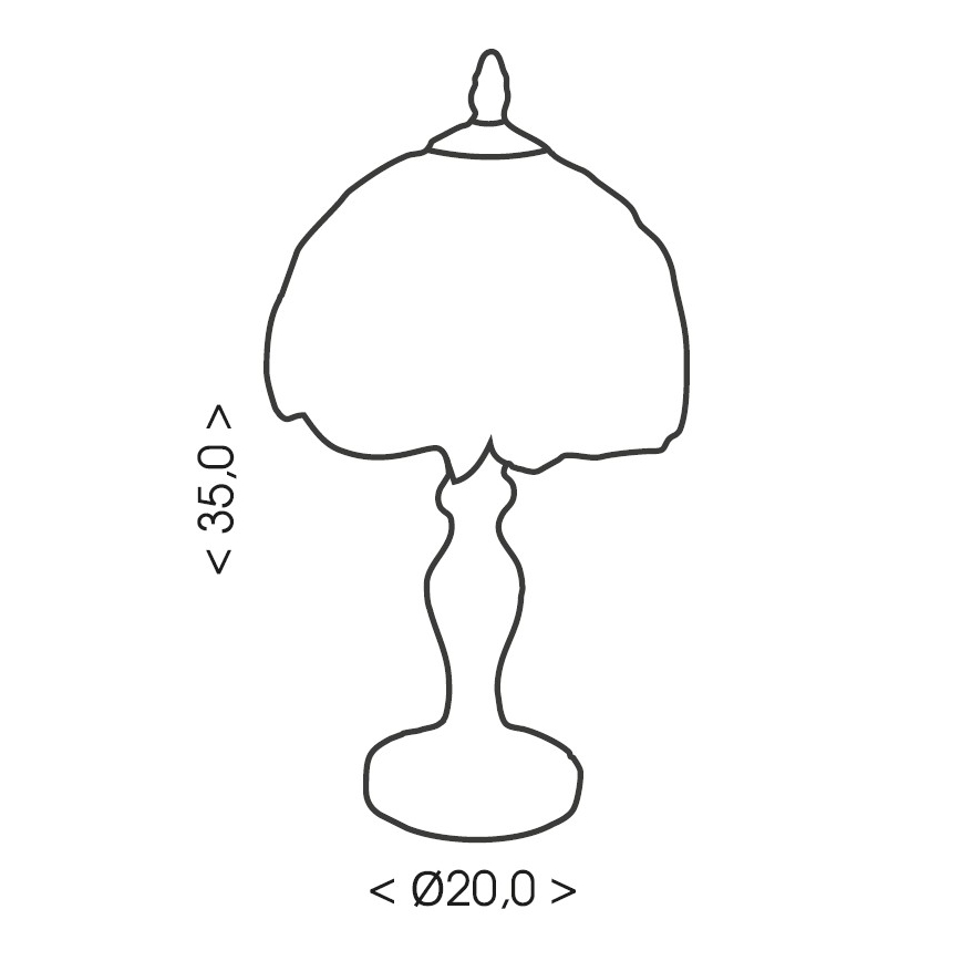 Brilagi - Tiffany vitrážová stolní lampa MIRABELLA 1xE27/60W/230V