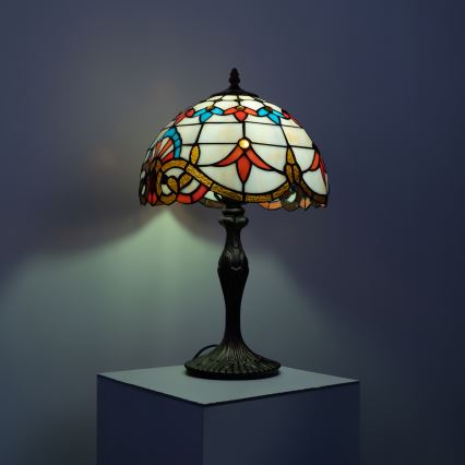 Brilagi - Tiffany vitrážová stolní lampa MIRABELLA 1xE27/60W/230V