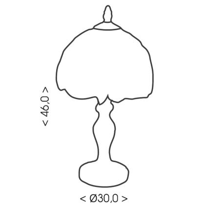 Brilagi - Tiffany vitrážová stolní lampa MIRABELLA 1xE27/60W/230V