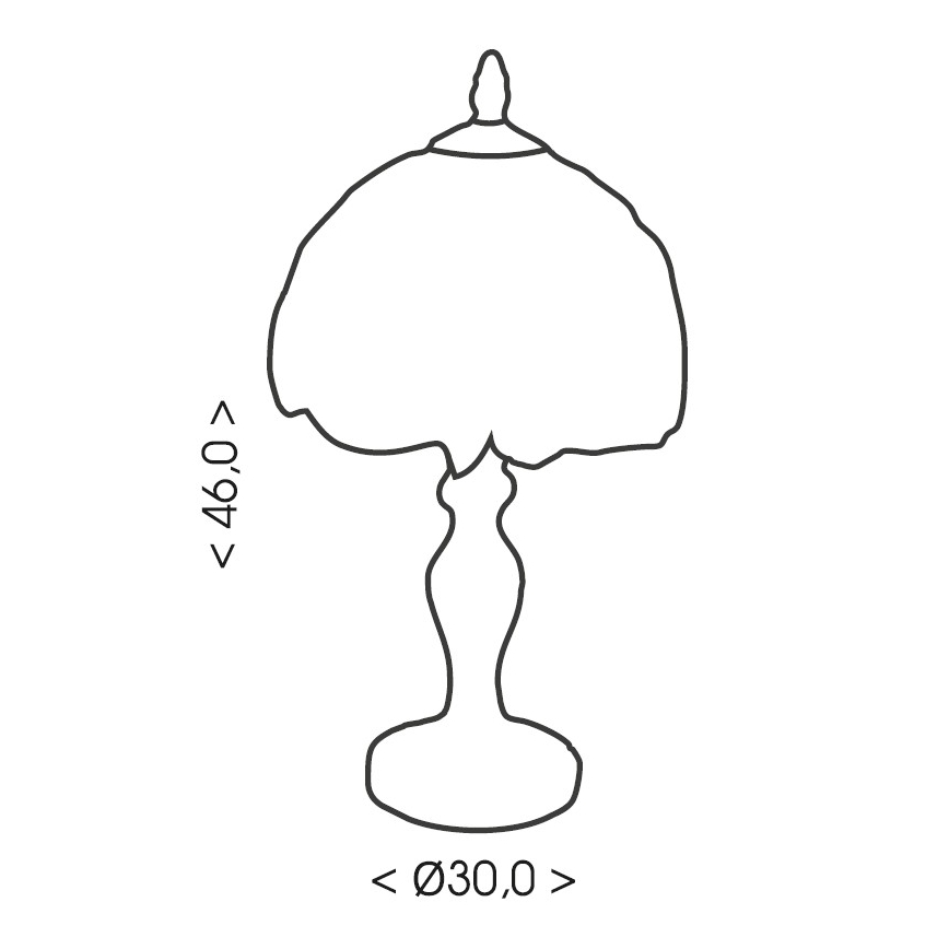 Brilagi - Tiffany vitrážová stolní lampa MIRABELLA 1xE27/60W/230V
