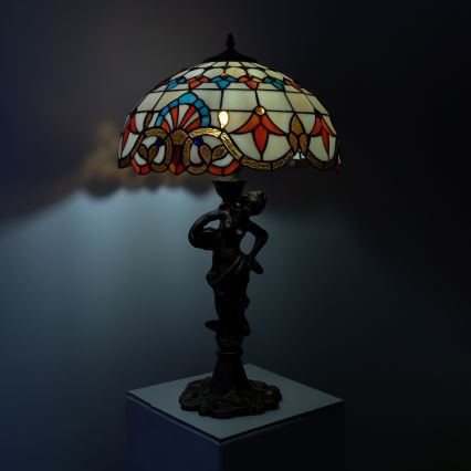 Brilagi - Tiffany vitrážová stolní lampa MIRABELLA 1xE27/60W/230V