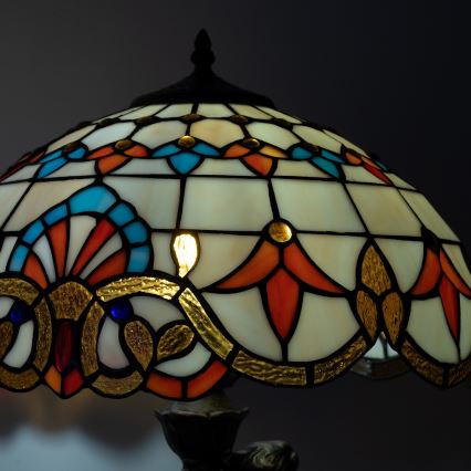 Brilagi - Tiffany vitrážová stolní lampa MIRABELLA 1xE27/60W/230V