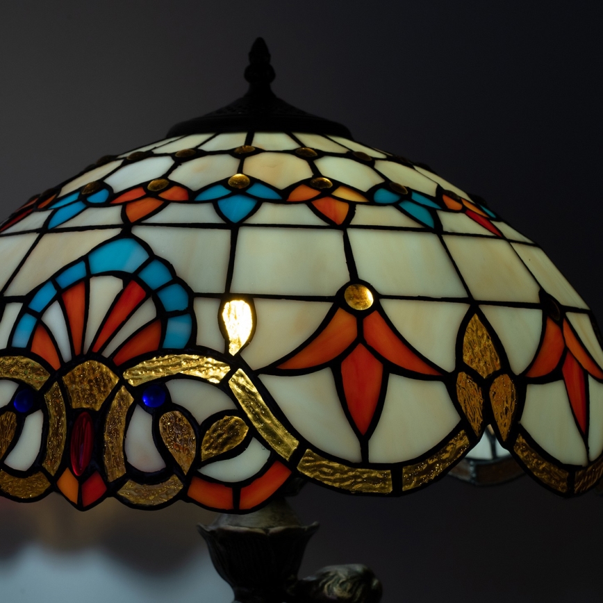 Brilagi - Tiffany vitrážová stolní lampa MIRABELLA 1xE27/60W/230V