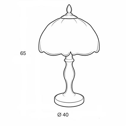 Brilagi - Tiffany vitrážová stolní lampa MIRABELLA 1xE27/60W/230V