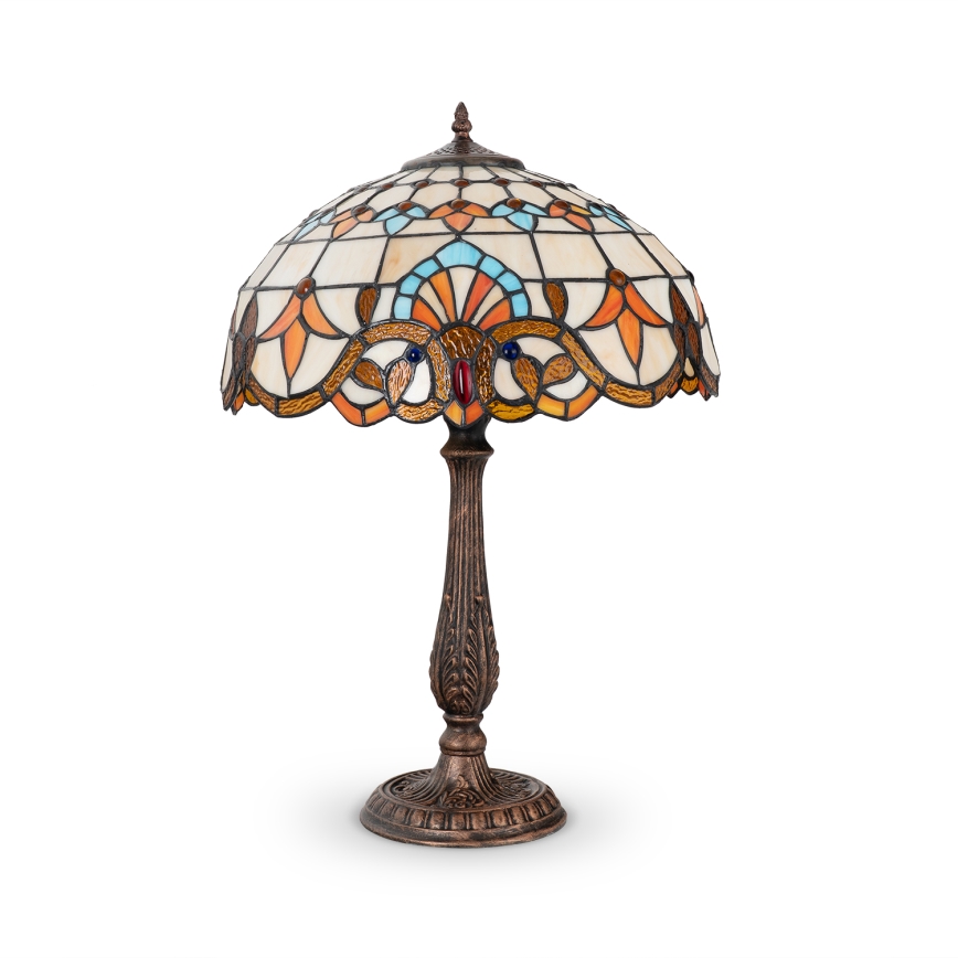 Brilagi - Tiffany vitrážová stolní lampa MIRABELLA 2xE27/60W/230V