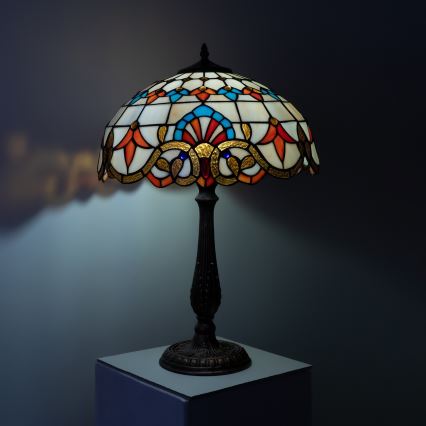 Brilagi - Tiffany vitrážová stolní lampa MIRABELLA 2xE27/60W/230V