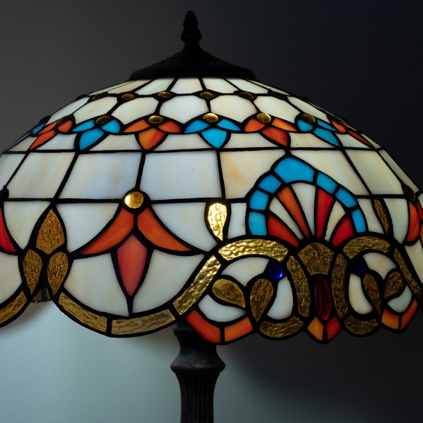 Brilagi - Tiffany vitrážová stolní lampa MIRABELLA 2xE27/60W/230V