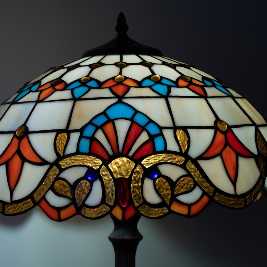Brilagi - Tiffany vitrážová stolní lampa MIRABELLA 2xE27/60W/230V